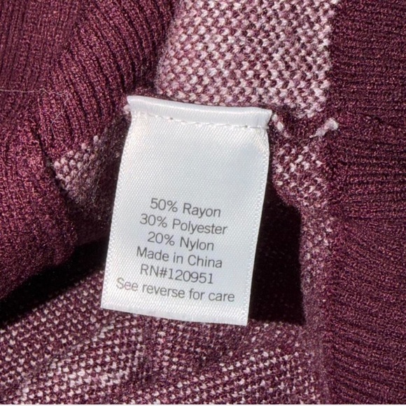 SO Women's Maroon burgundy Cardigan boho whimsical size large witchy punk emo - Picture 5 of 7